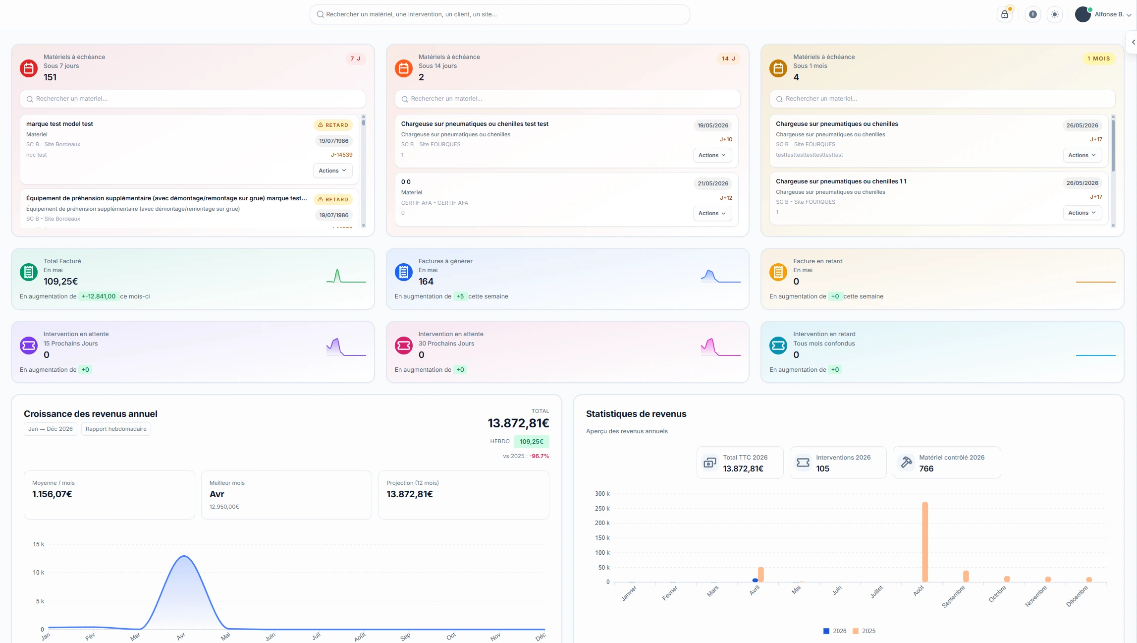 Logiciel VGP Octav sur ordinateur pour gérer les interventions et les rapports